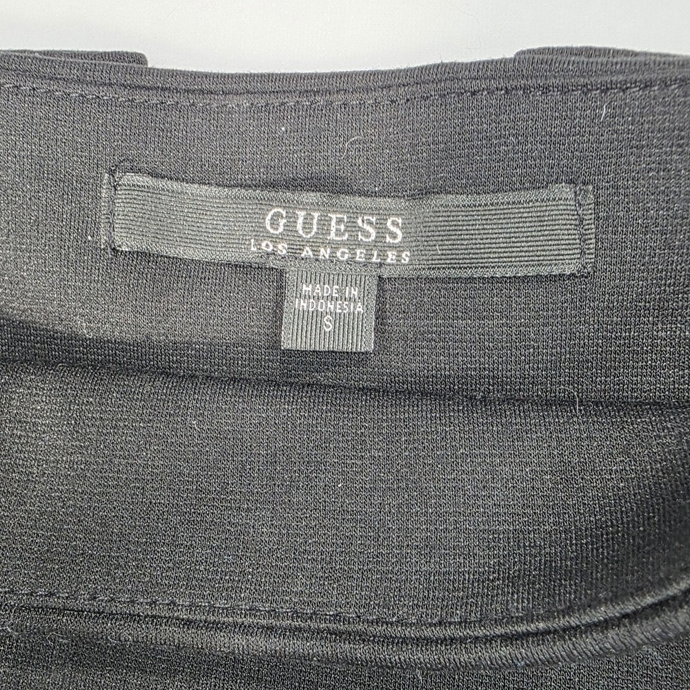GUESS Gothic Black Lace-up Corset Back Pencil Mini Skirt Side Zip Closure Small - Picture 6 of 10